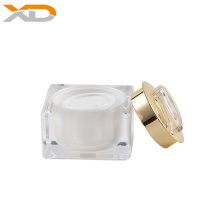 Factory stock 50g pearl white square wholesale acrylic cream jar luxury cosmetic personal care jar container